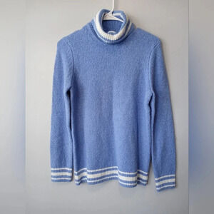 Talbot  women's XS scoopneck sweater blue white very soft